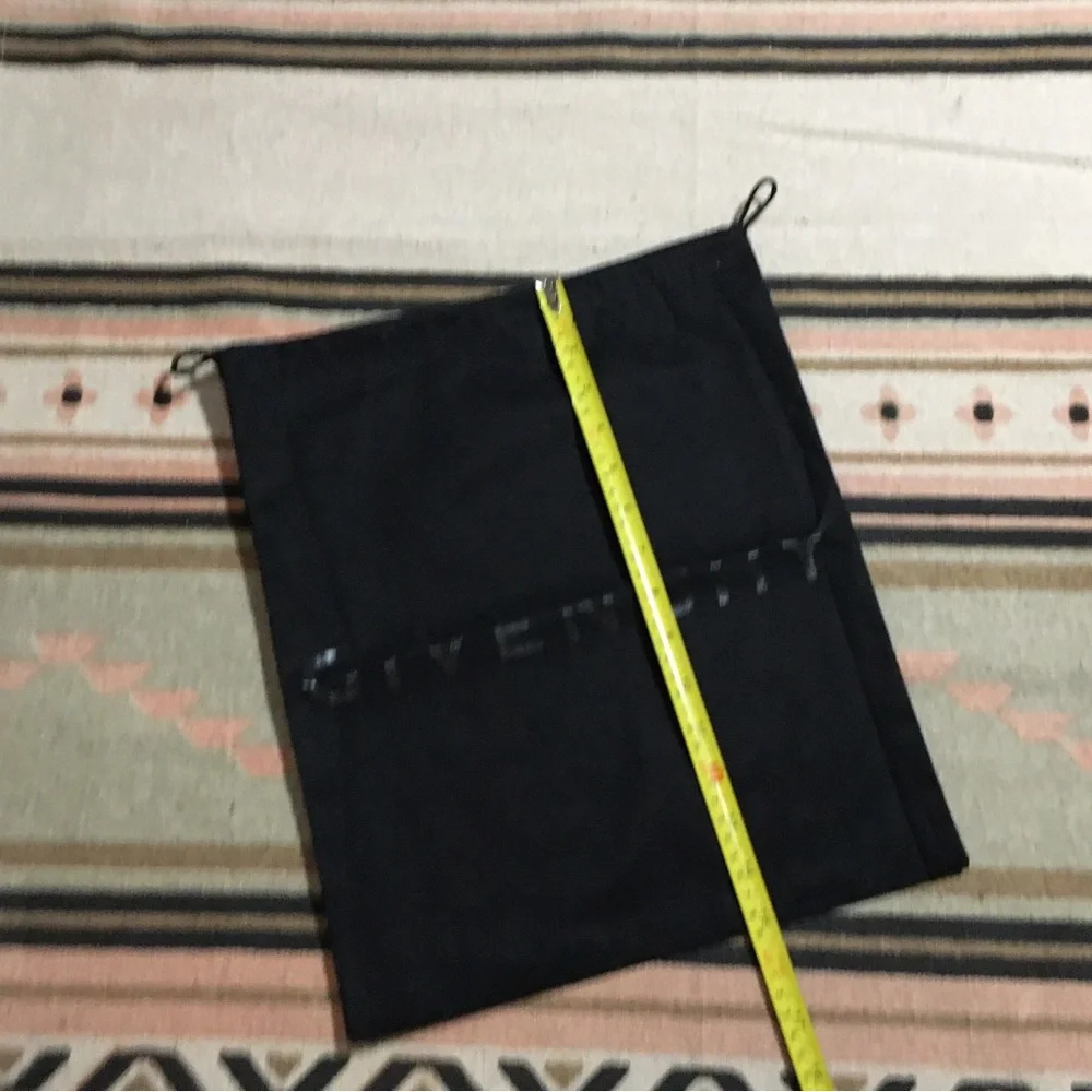 Givenchy Large Black Drawstring Dustbag 15” x 13”Logo name & symbol new